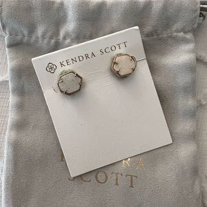 Kendra Scott rose gold and white drusy earrings